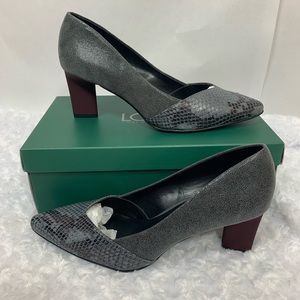 Logo by Lori Goldstein Kate triangle kitten Heel shoe